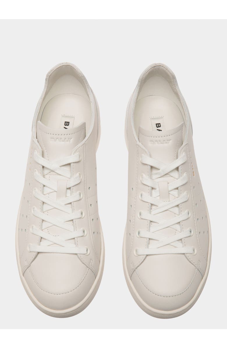 Bally Leather Tennis Sneaker, Alternate, color, White