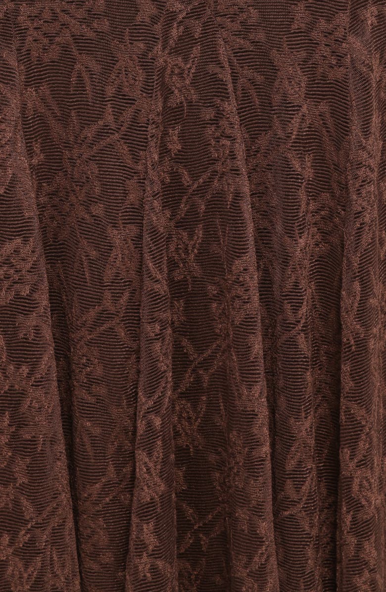 Petal & Pup Bromley Lace Off the Shoulder Top & Maxi Skirt Set, Alternate, color, Brown