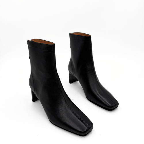 Amie Rafa Harlow Leather Bootie In Black