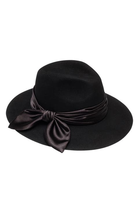 Georgina Bow Wool Felt Fedora