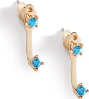 Mint & Lily Birthstone Drop Ear Jacket Earrings