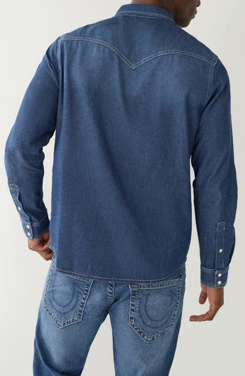 関税込み♪【TRUE RELIGION】WESTERN CHAMBRAY★ロゴ シャツ CHAMBRAY WESTERN SHIRT | True Religion