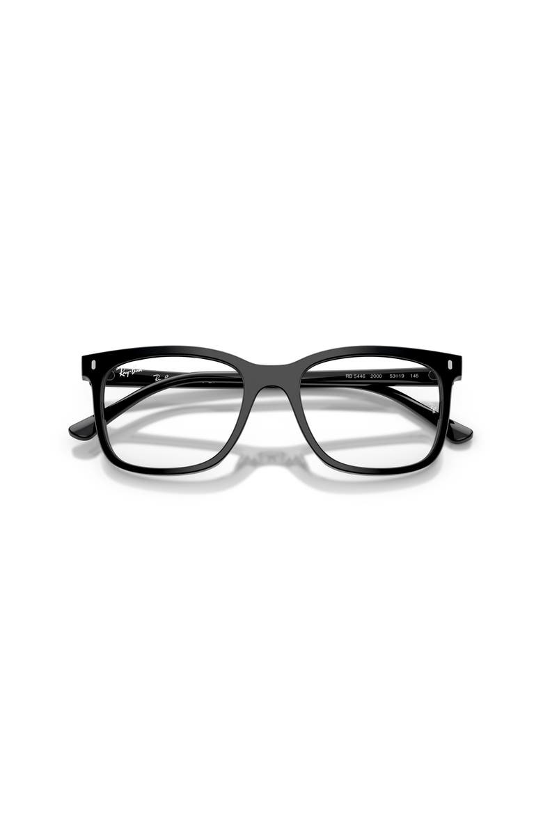 51mm Square optical glasses, Alternate, color, Black