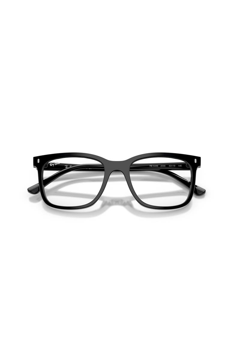 Ray-Ban 53mm Square optical glasses, Alternate, color, Black