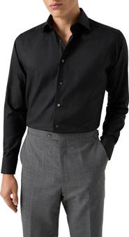 Eton Slim Fit Cotton Dobby Dress Shirt