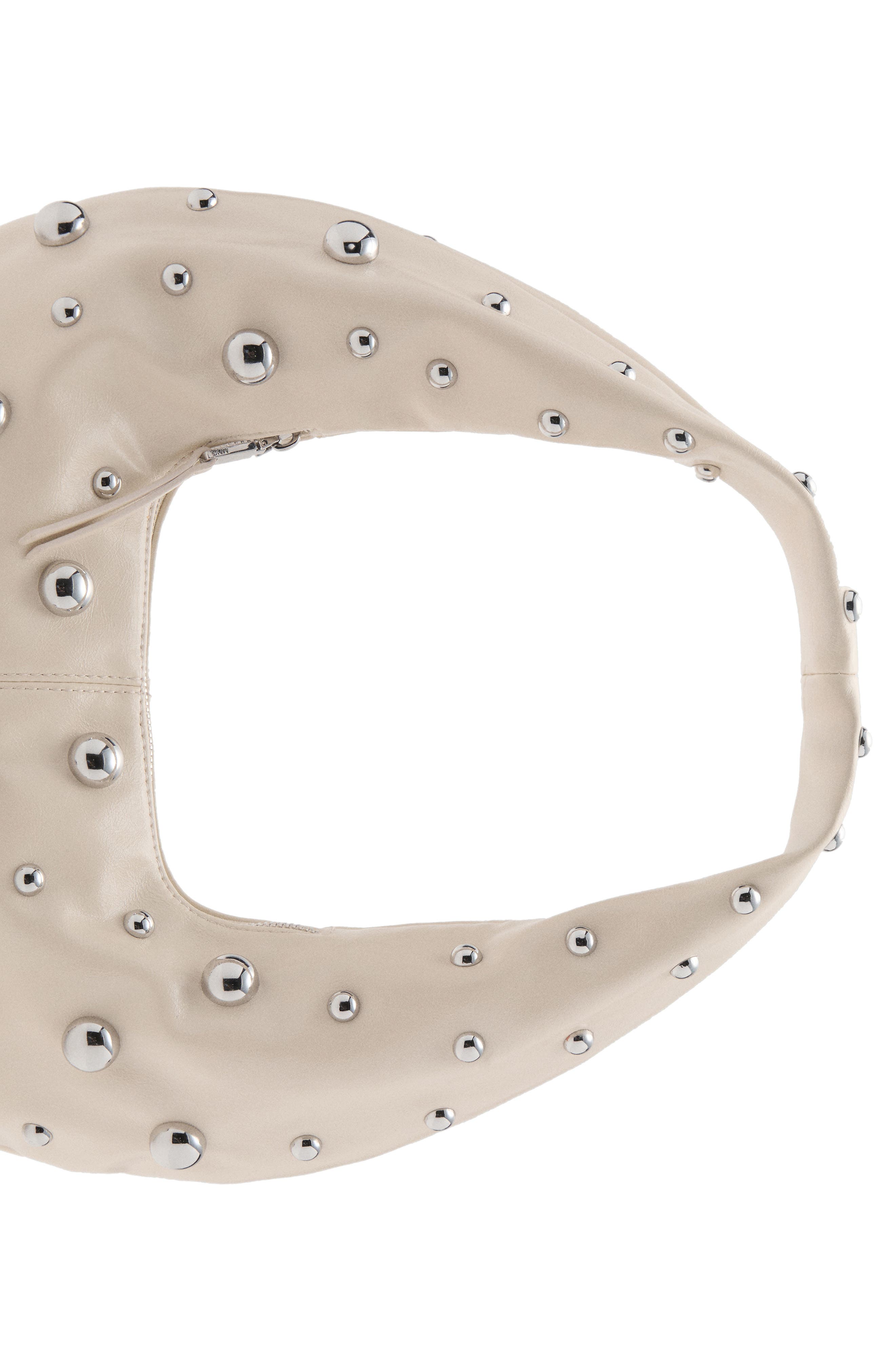 MANGO Stud Detail Shoulder Bag, Alternate, color, Off White