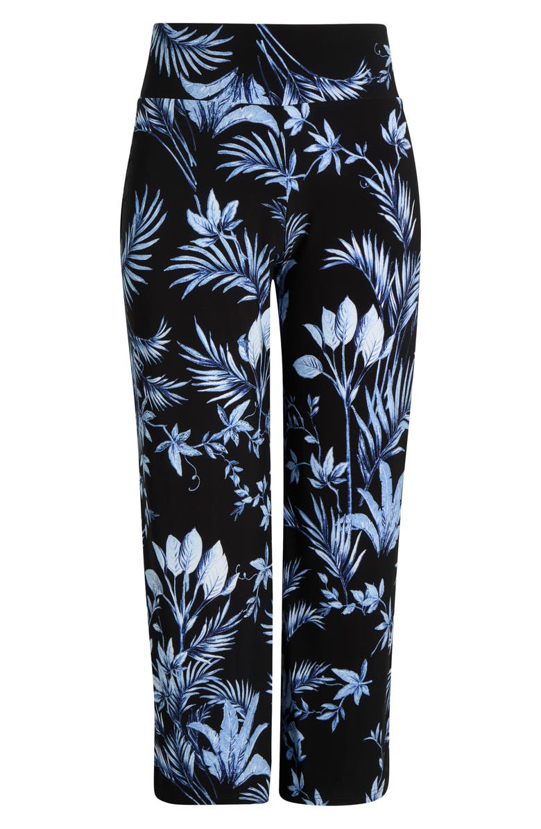 Anne Klein Pull-On Wide Leg Pants, Alternate, color, Anne Black Multi