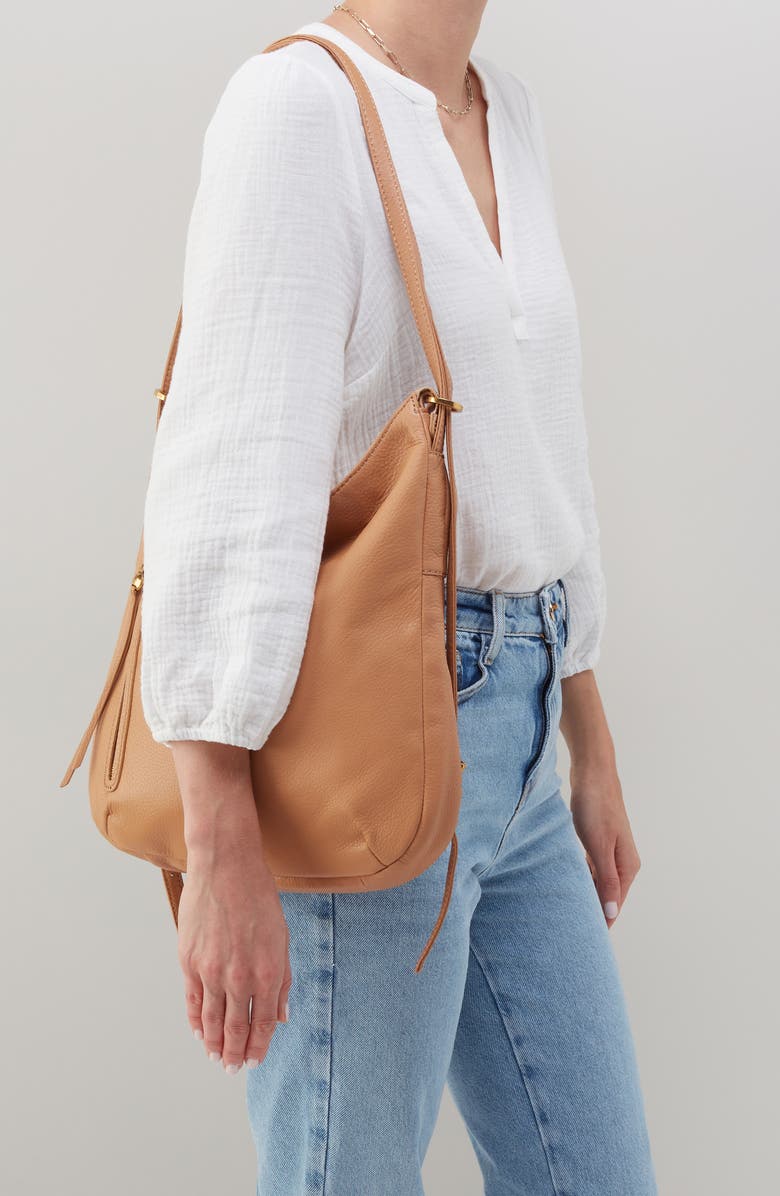 HOBO Merrin Leather Convertible Backpack, Alternate, color, Sandstorm