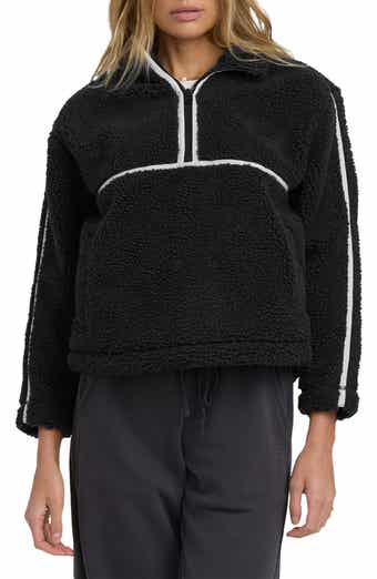 Billabong Getting Warm Faux Shearling Half Zip Pullover