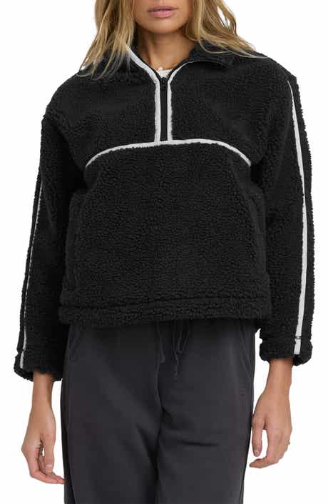 Billabong Getting Warm Faux Shearling Half Zip Pullover