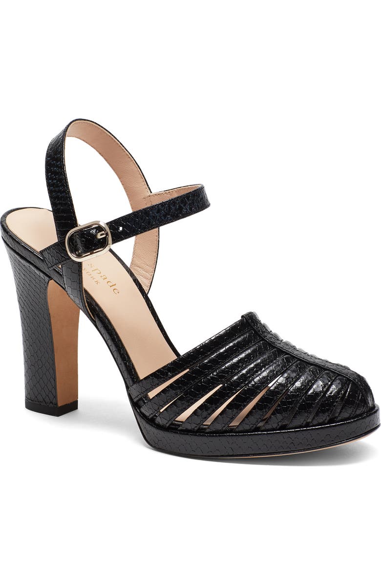 Kate Spade New York campania snakeskin embossed sandal, Main, color,