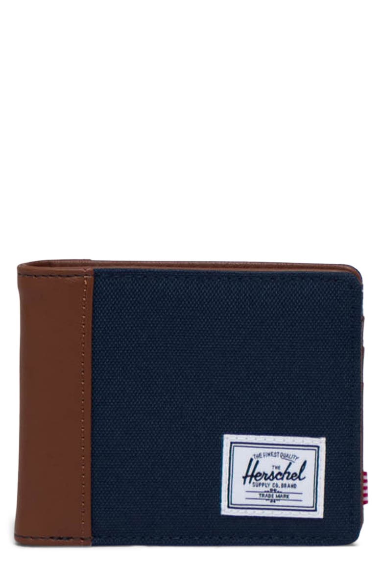 Hank RFID Bifold Wallet, Main, color, NAVY/TAN
