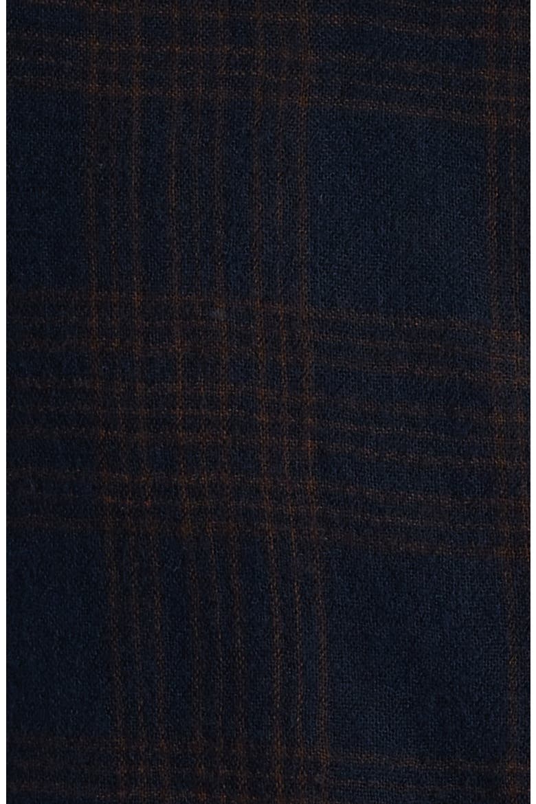 Plaid Virgin Wool Button-Up Shirt, Alternate, color, NAVY MULTI