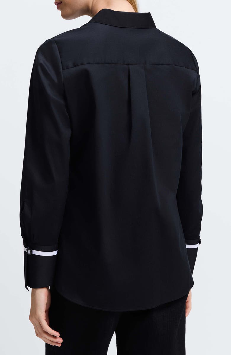 Foxcroft Iris Button-Up Shirt, Alternate, color, Black