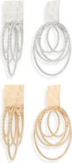 Tasha Set of 2 Circle Drop Earrings