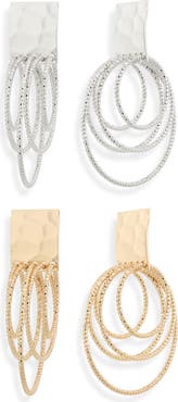 Tasha Set of 2 Circle Drop Earrings