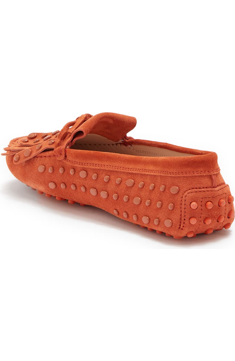 Tod's Kiltie Suede Studded Loafer Driver, Alternate, color,