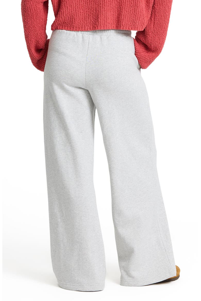 Jordyn Wide Leg Fleece Lounge Pants, Alternate, color, HEATHER GRAY