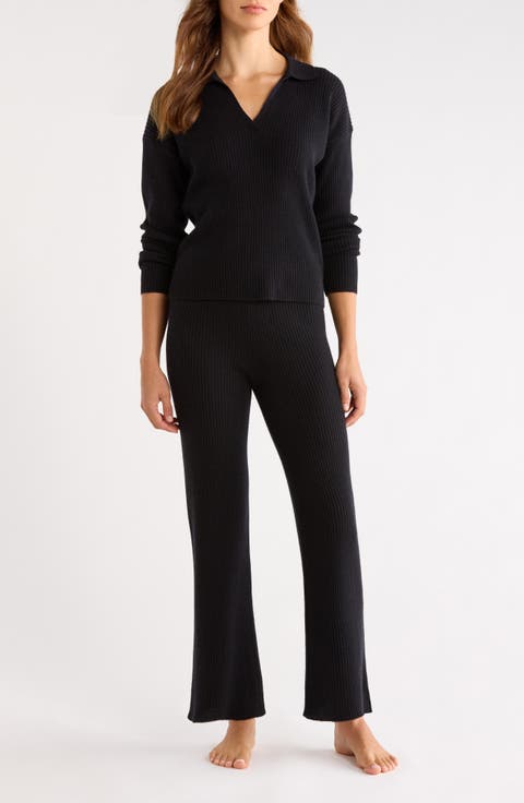 2-Piece Cashmere Rib Lounge Set