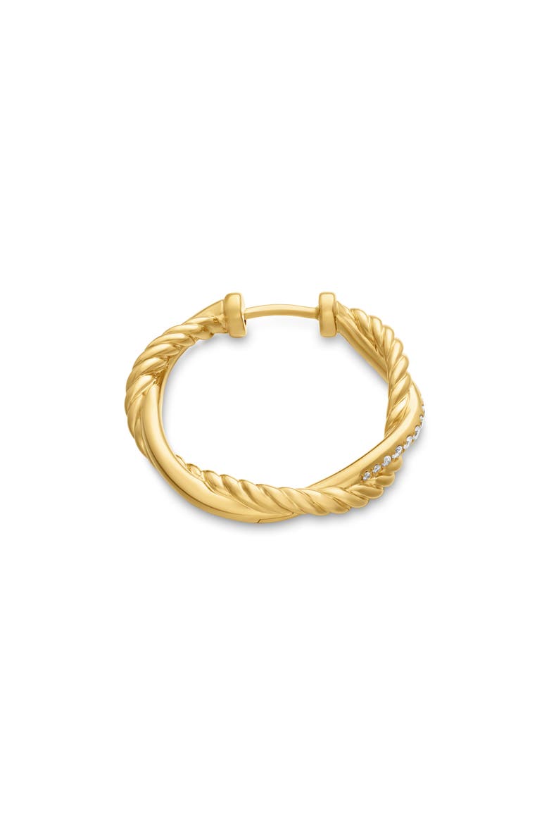 Petite Infinity Hoop Earrings in 18K Yellow Gold with Pavé Diamonds, Alternate, color, 18K YELLOW GOLD