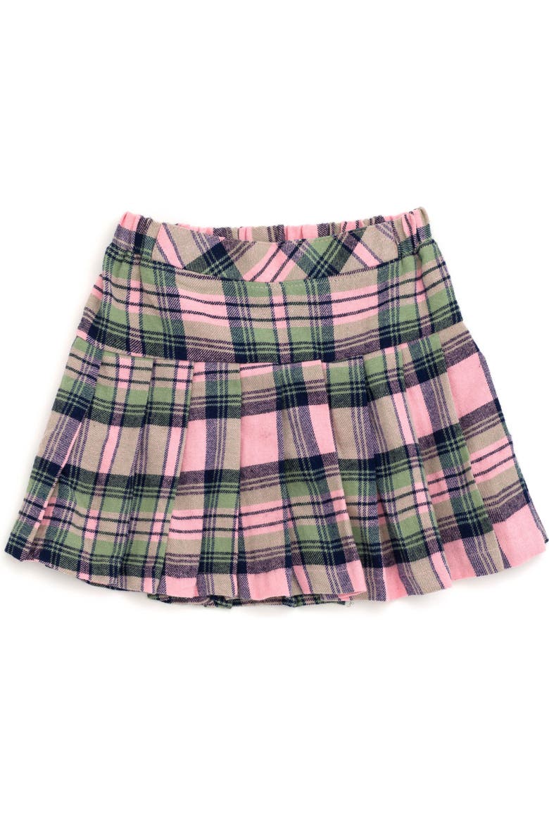 The Mandalorian Grogu 2-Piece Sweatshirt and Pleated Skirt Set, Alternate, color, Grogu Pink Plaid