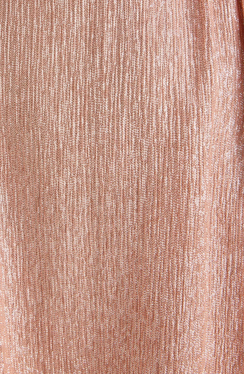 Runway Marc Jacobs Tie Neck Lamé Blouse, Alternate, color, 