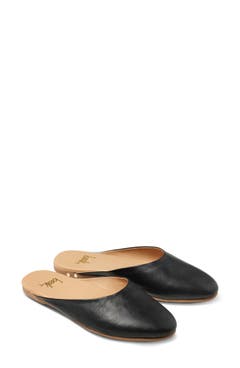 JENN ARDOR Women's Mules – Pointed Toe Slip-on Loafers – Faux Leather Backless Flats