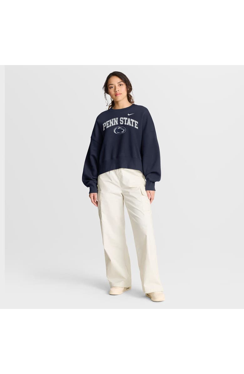 Nike Women's Nike Navy Penn State Nittany Lions Oversized Phoenix Arch Pullover Sweatshirt, Alternate, color, Navy