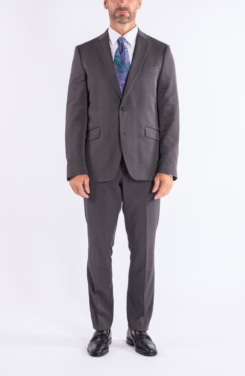 Hoxton Charcoal Plaid Notch Lapel Suit (Short, Regular & Long)