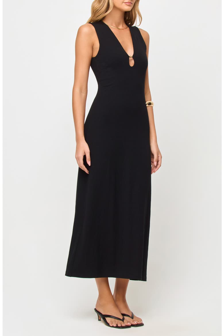 Yuki Maxi Dress, Alternate, color, BLACK