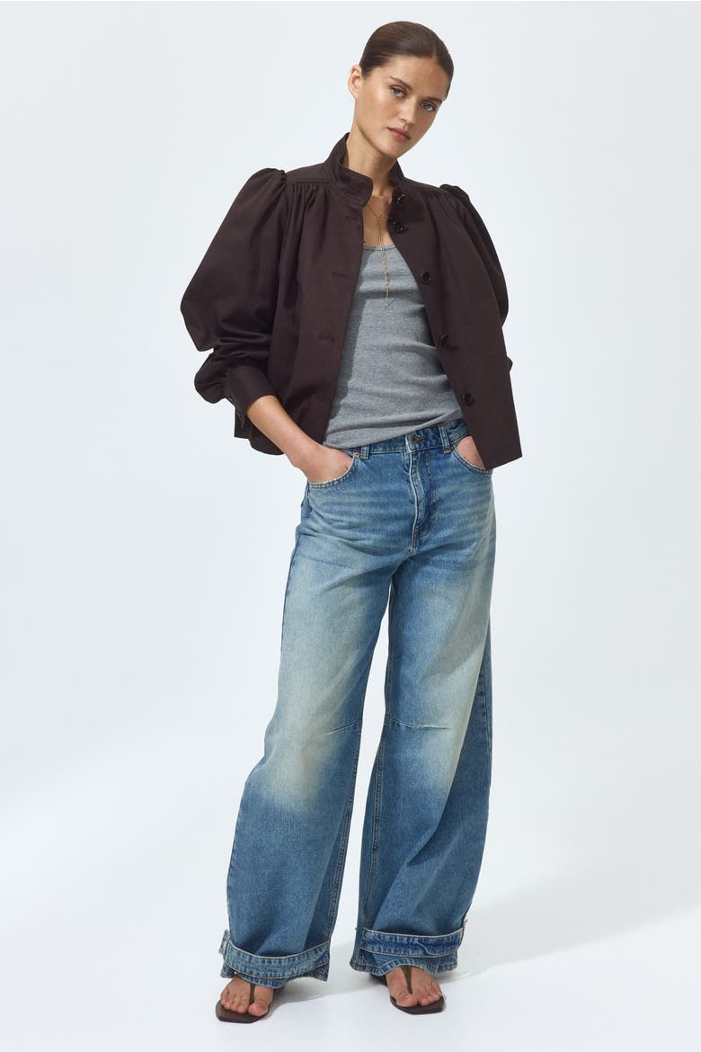 Barrel High Waist Jeans, Main, color, Denim blue