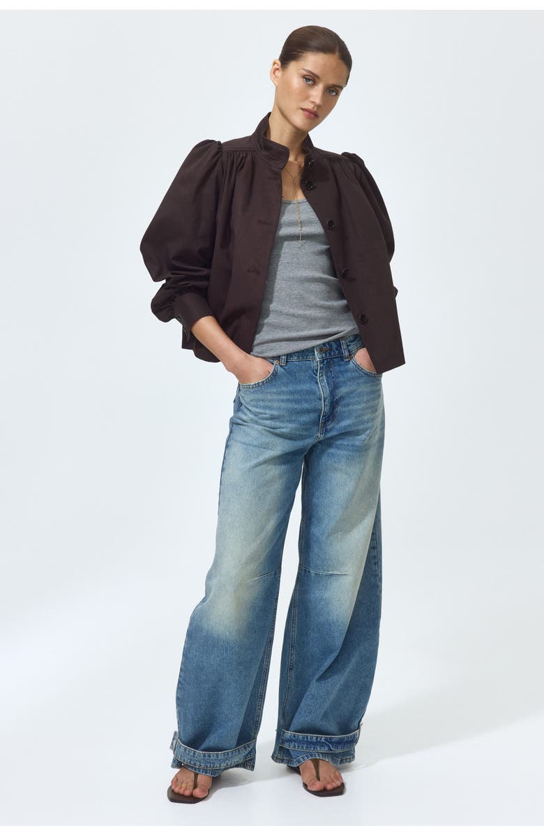 H&M Barrel High Waist Jeans, Main, color, Denim Blue