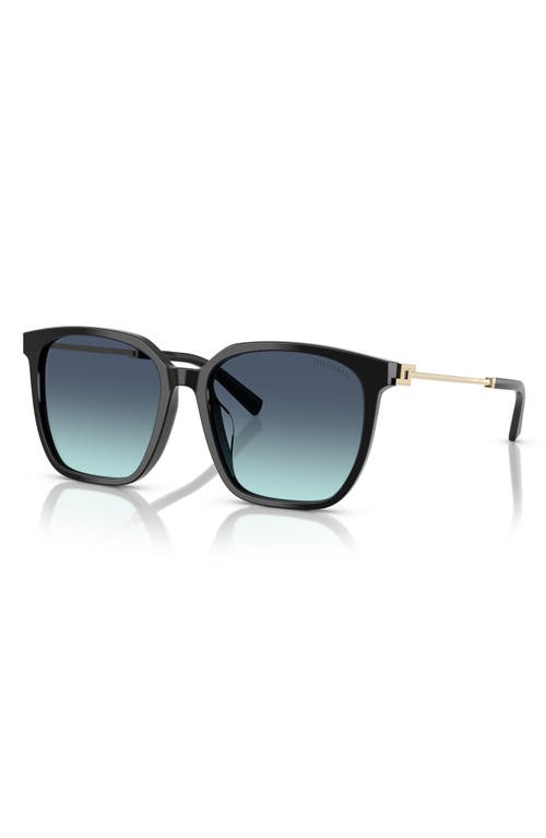 Tiffany & Co . 56mm Gradient Square Sunglasses In Black