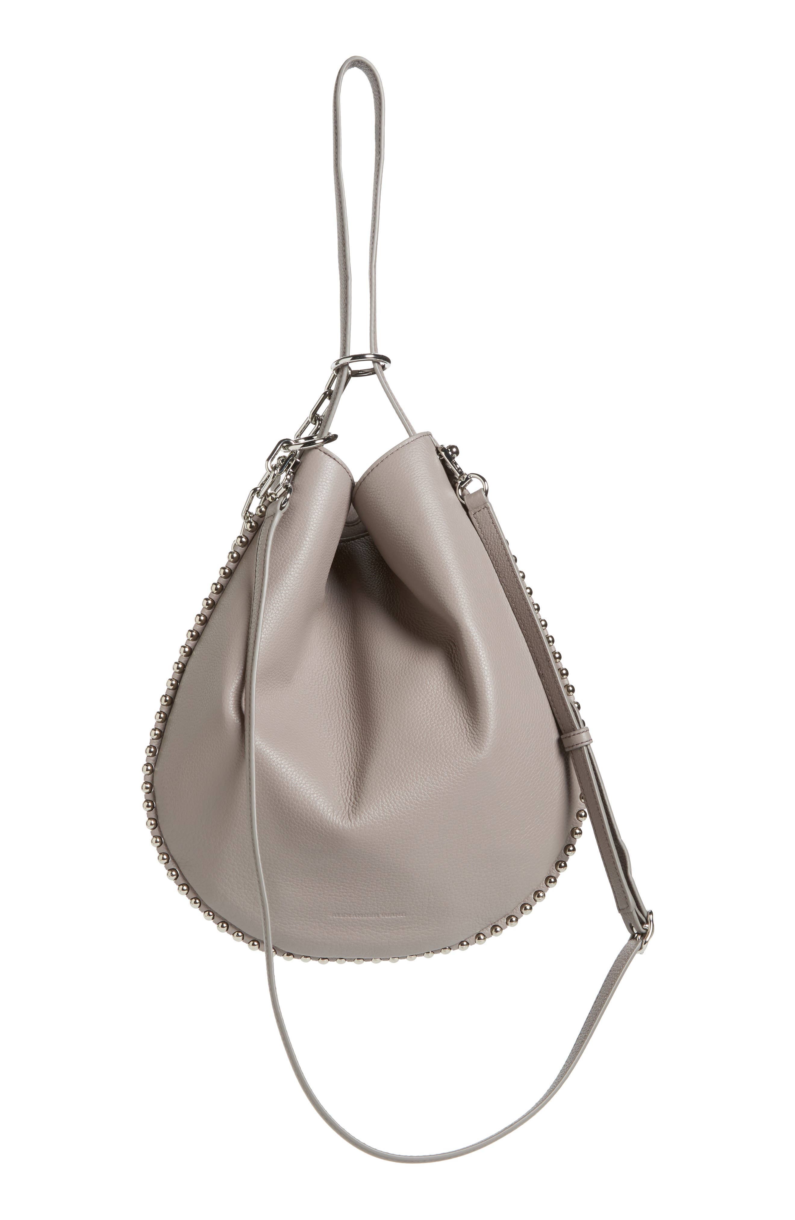 Alexander Wang Roxy Studded Leather Hobo Bag, Alternate, color, 