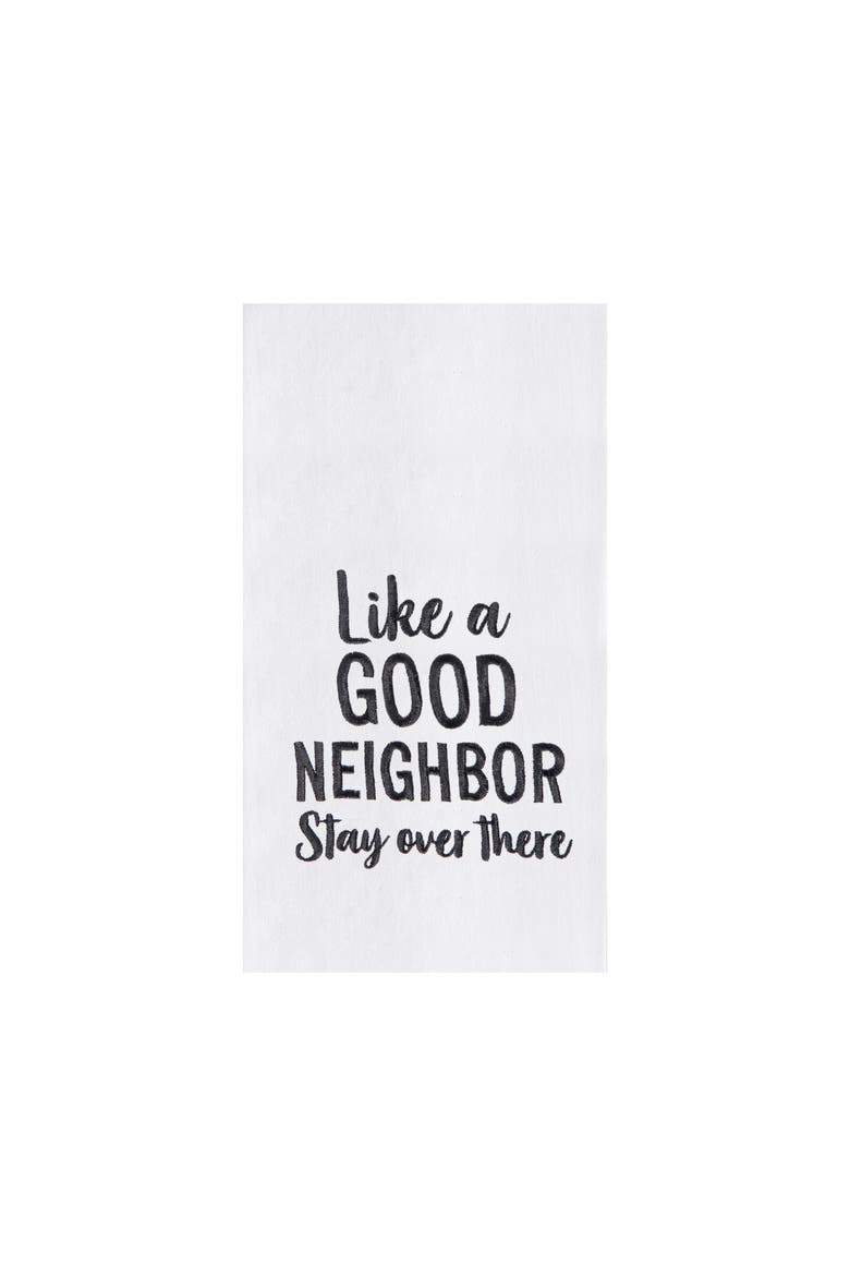Good Neighbor Flour Sack Kitchen Towel, Main, color, White