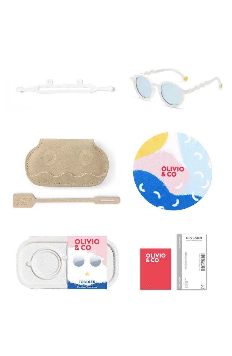 OLIVIO Infant Oval Sunglasses, Alternate, color, Shark White