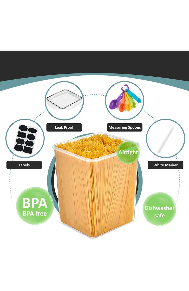 SORBUS 4-Pack Airtight Dry Food Storage Containers, Alternate, color, Clear