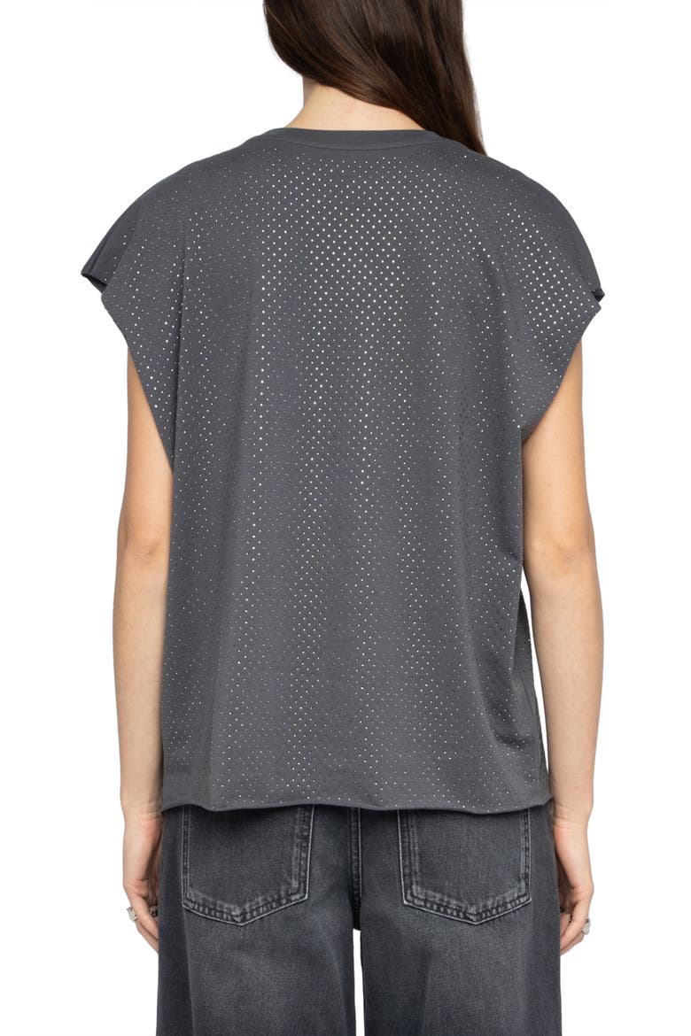 Cloe Strass Crystal Embellished Dolman Sleeve Top, Alternate, color, MEDIUM GREY