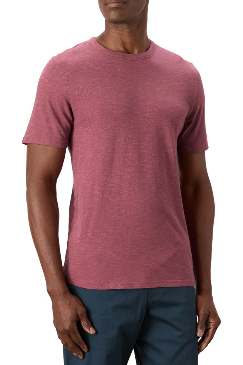 Organic Cotton Featherweight Slub Crew Tee, Alternate, color, Mauve