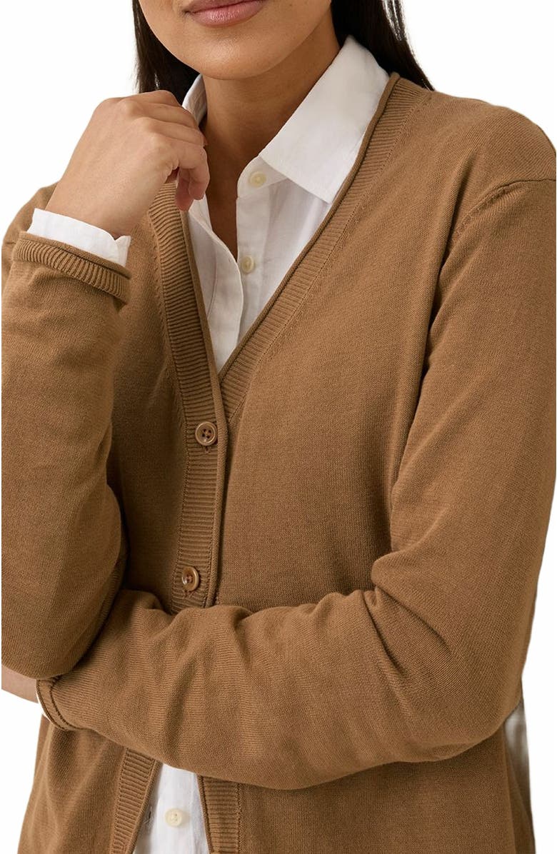 Pact Organic Cotton Classic Fine Knit V-Neck Cardigan, Alternate, color, 