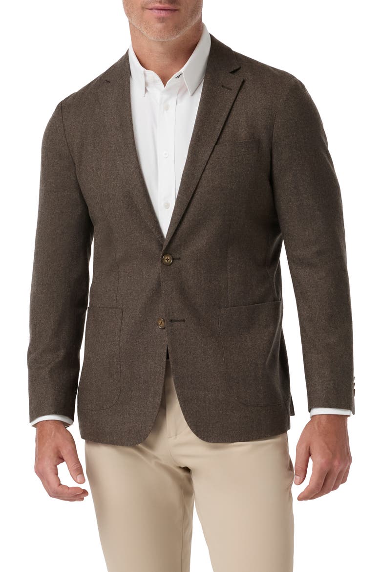 Lavelle Virgin Wool Blazer, Main, color, ESPRESSO HERRINGBONE