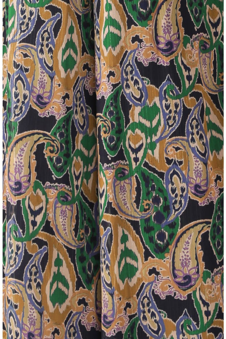 Print Long Sleeve Jumpsuit, Alternate, color, NAVY TEAL