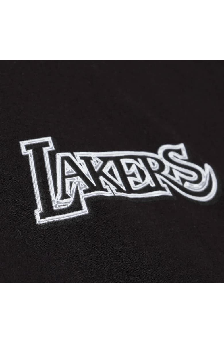Mitchell & Ness Men's Mitchell & Ness Black Los Angeles Lakers Chrome Heritage T-Shirt, Alternate, color, Black