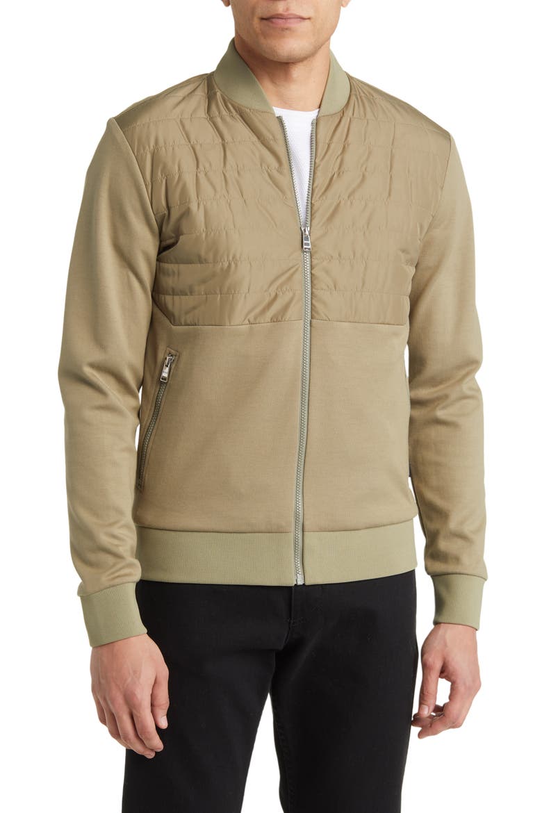 Skiles Quilted Bomber Jacket, Alternate, color, LIGHT/ PASTEL GREEN