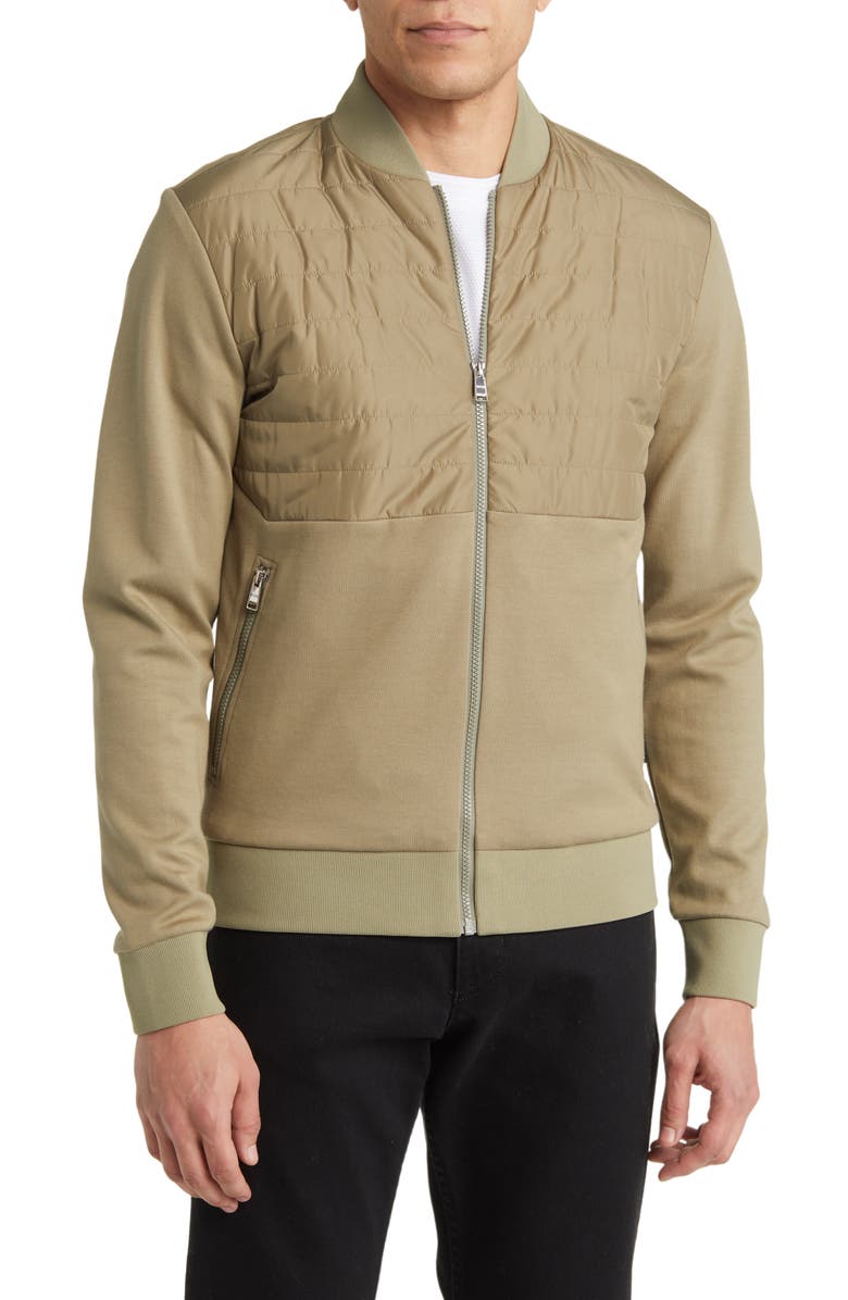 BOSS Skiles Quilted Bomber Jacket, Alternate, color,