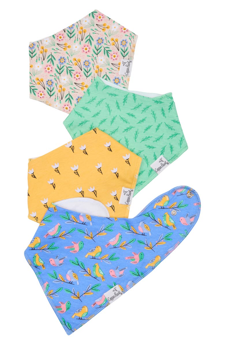 Copper Pearl 4-Pack Bandana Bibs, Main, color, Birdie