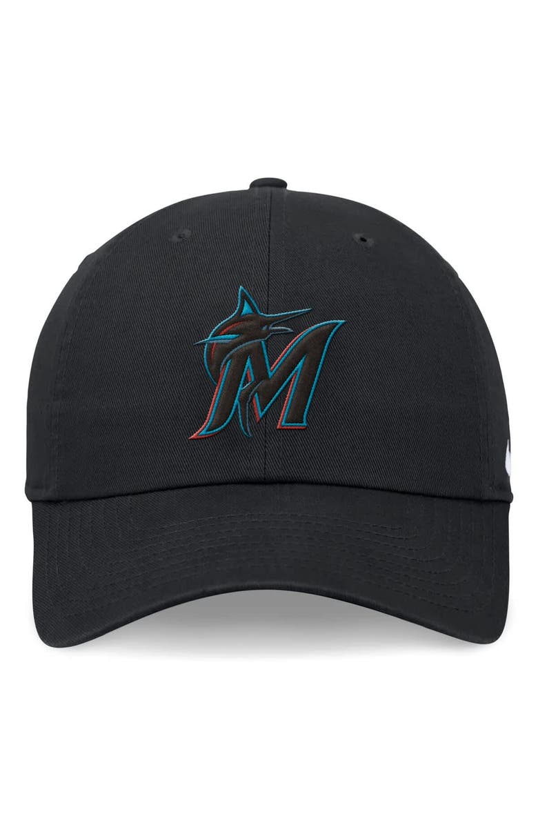 Nike Men's Nike Black Miami Marlins Club Adjustable Hat, Alternate, color, Black