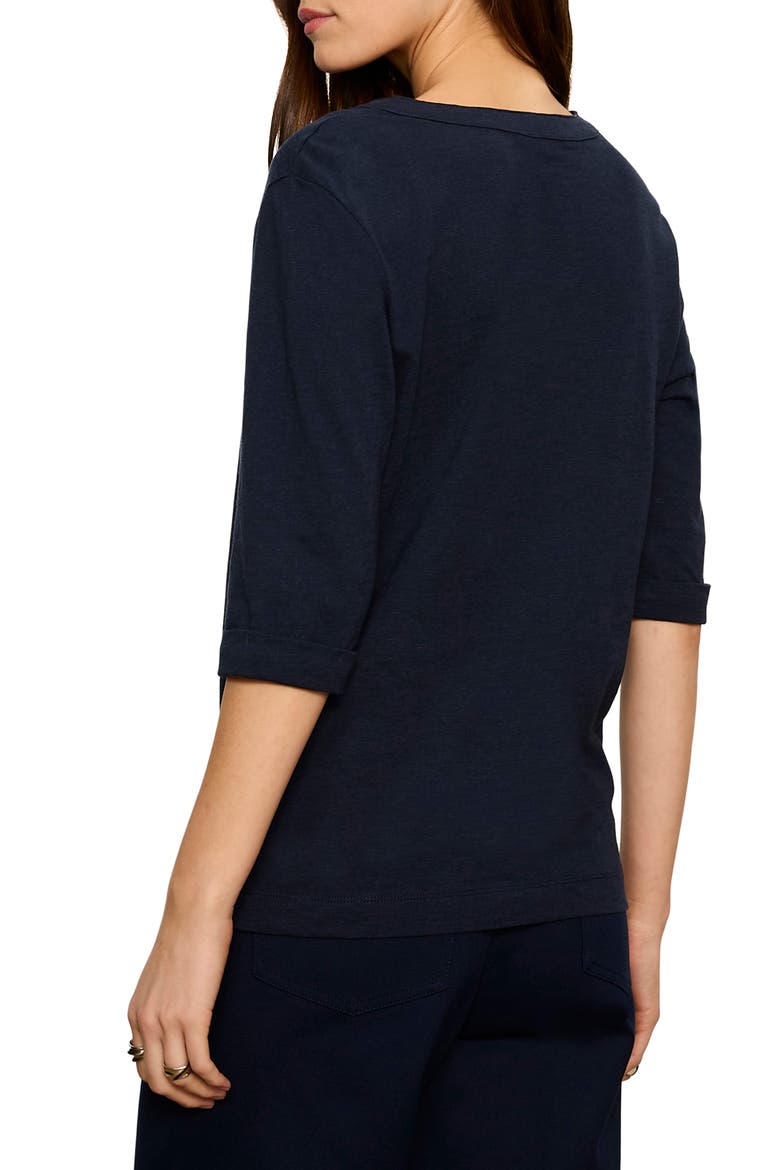 Dolce Notch Neck Top, Alternate, color, NAVY BLUE