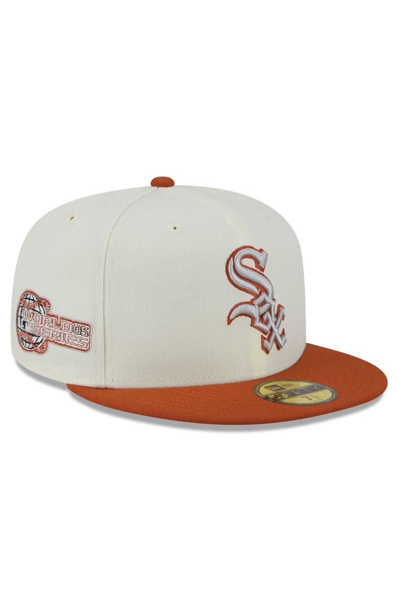 New Era Men's New Era Cream/Orange Chicago White Sox 59FIFTY Fitted Hat, Main, color, Cream
