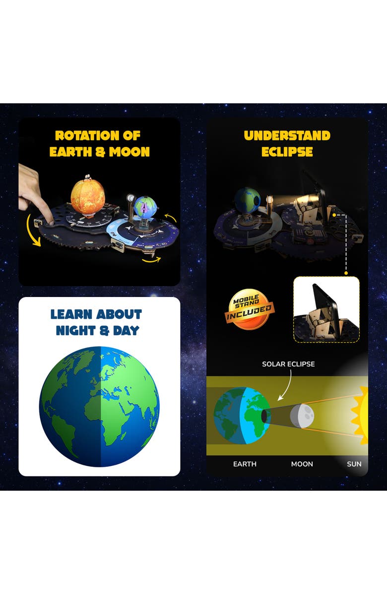 Smartivity Earth Sun Moon Space Stem Wooden Model, Alternate, color,